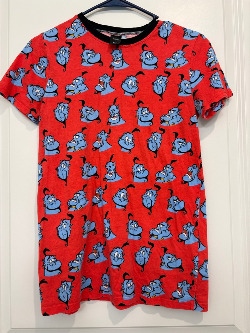 Disney’s Aladdin Red Genie's Face Small Allover Print Tee